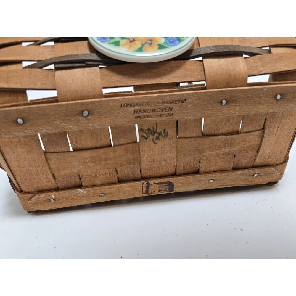 Longaberger Basket 1993 Signed Heritage Spring Thank You Heartland Retro 90s